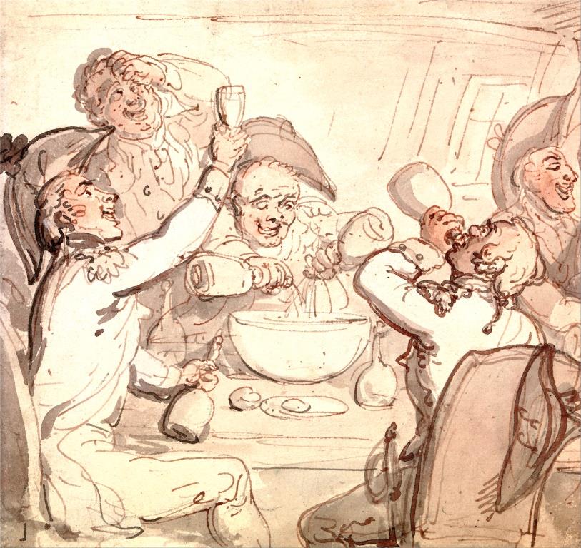 Thomas Rowlandson Naval Officers and a bowl of Punch